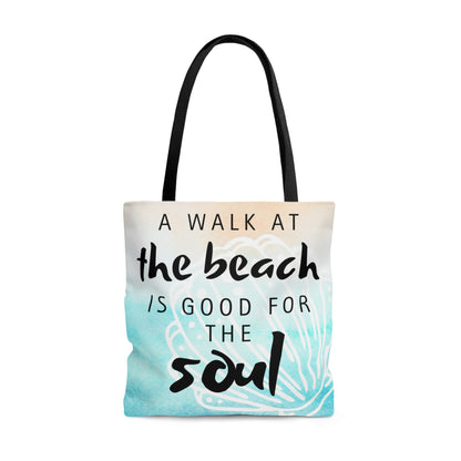 A Walk At The Beach Tote Bag