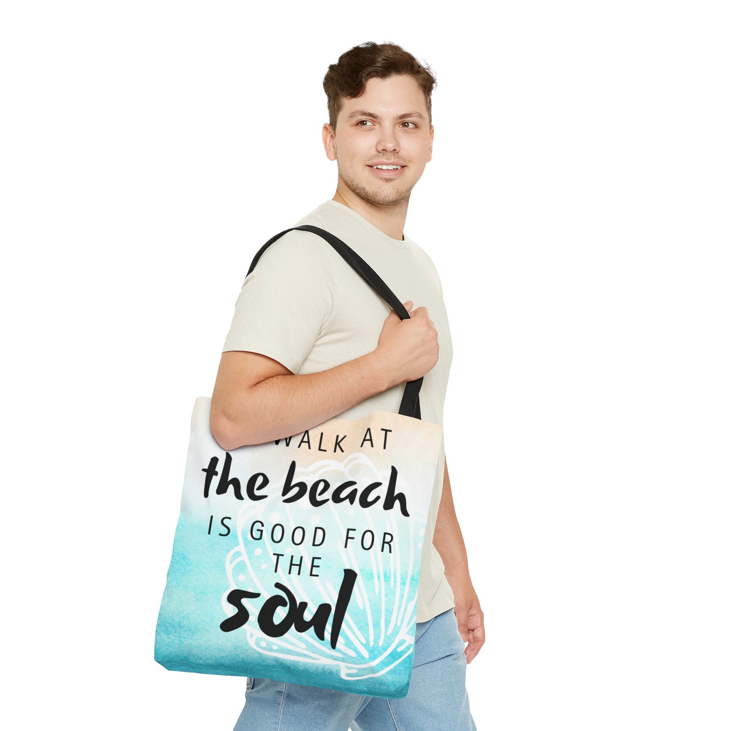 A Walk At The Beach Tote Bag