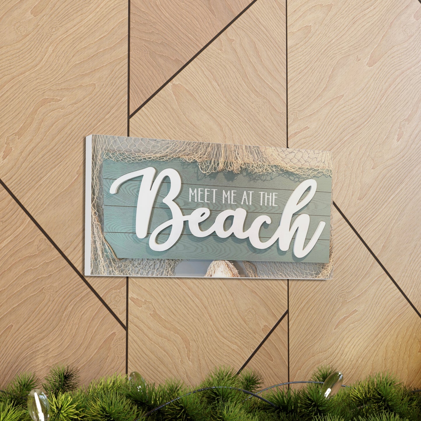 Meet Me At The Beach Canvas Wraps