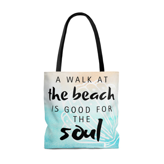 A Walk At The Beach Tote Bag