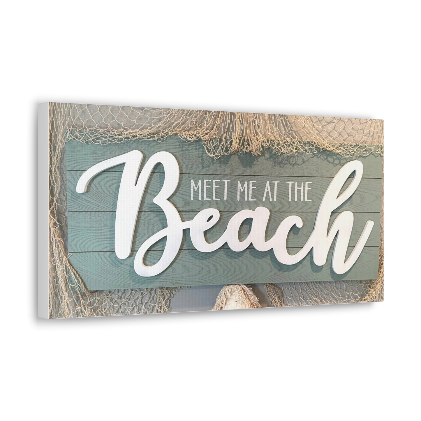 Meet Me At The Beach Canvas Wraps