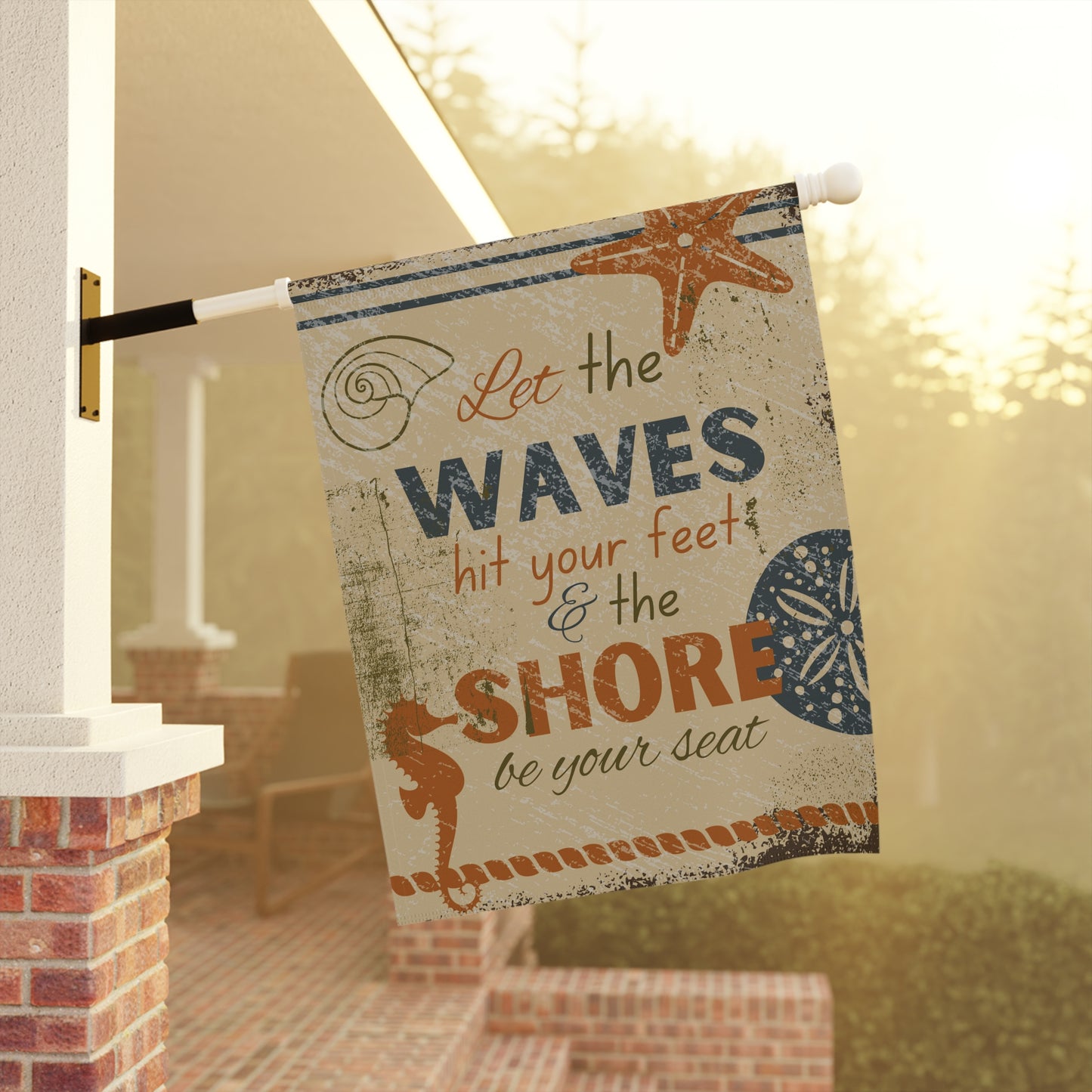 Beach Theme Garden & House Banner