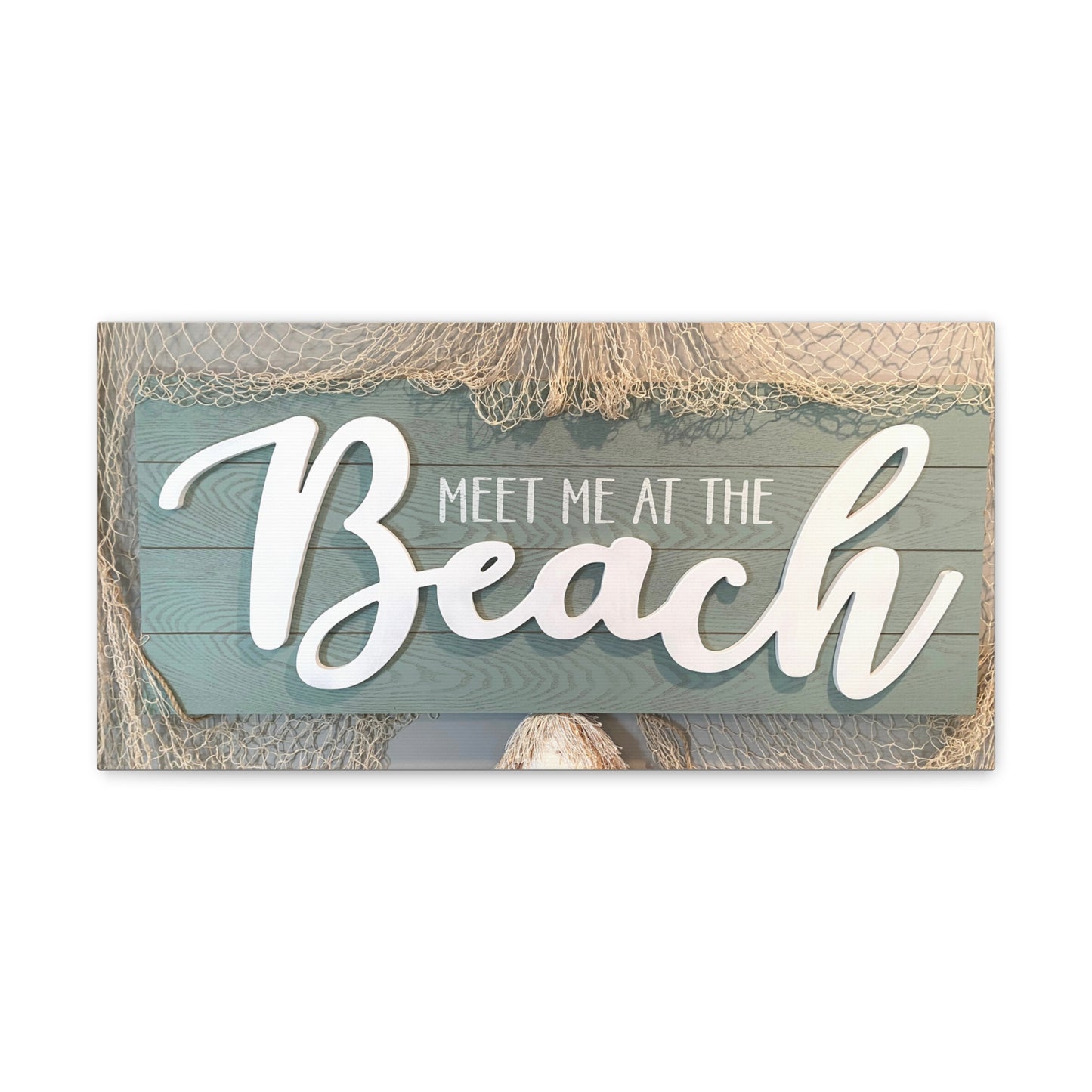 Meet Me At The Beach Canvas Wraps