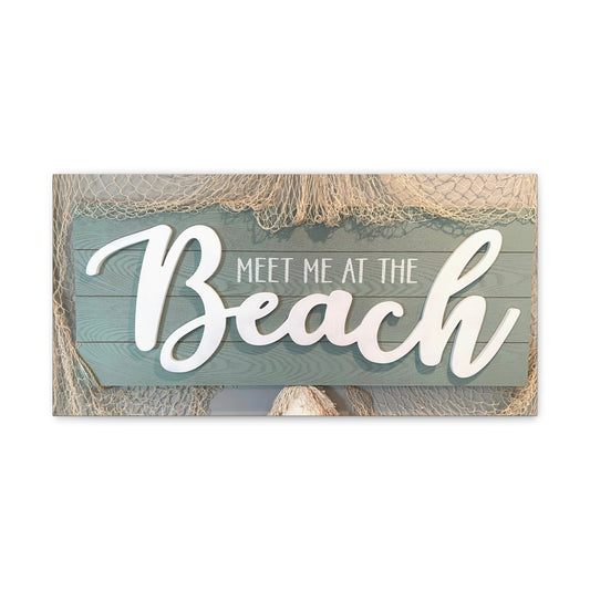 Meet Me At The Beach Canvas Wraps