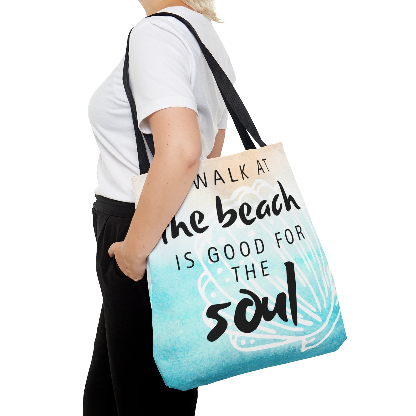 A Walk At The Beach Tote Bag