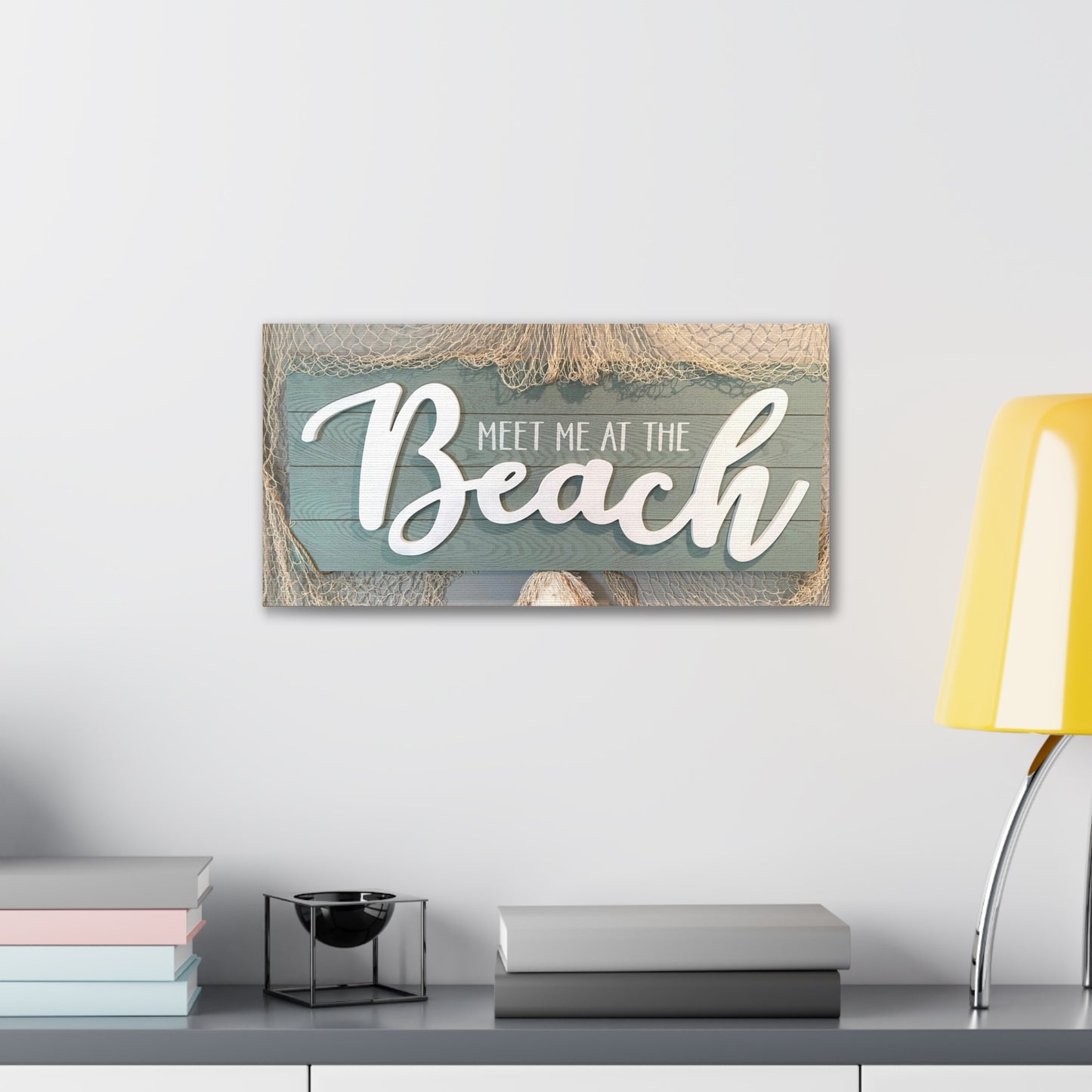 Meet Me At The Beach Canvas Wraps